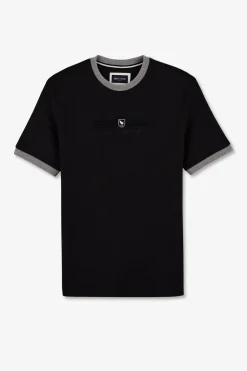 Sale T-hirt Noir Incription New Zeaand Homme T-Shirts